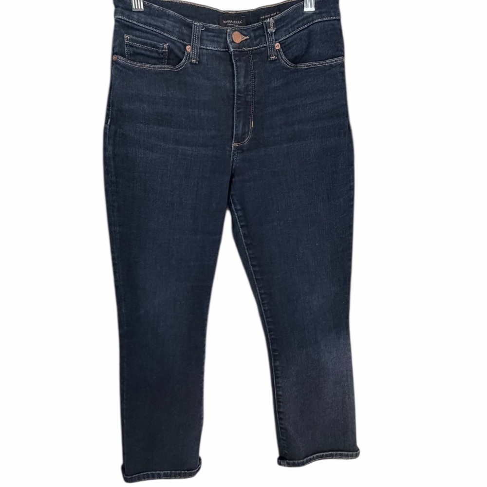 Banana Republic Mid Rise Crop Flare Women's Dark Wash Jeans Sz 28